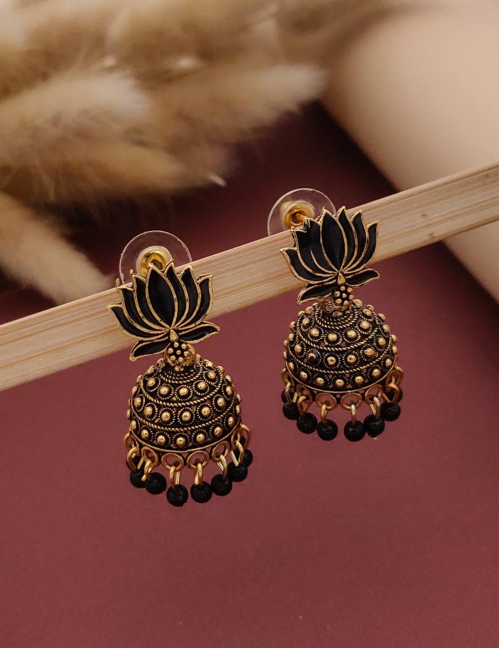 Meenakari Jhumka Earrings